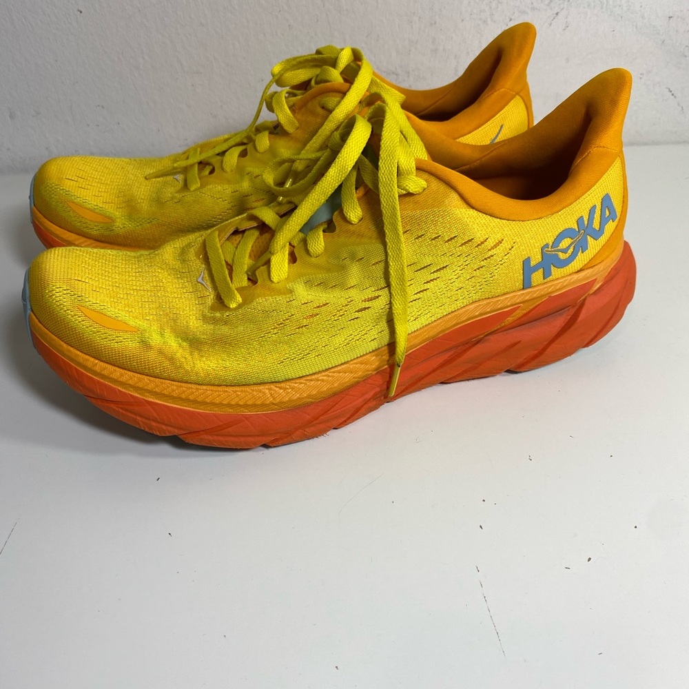 Hoka Yellow and Orange Men’s Running Shoes